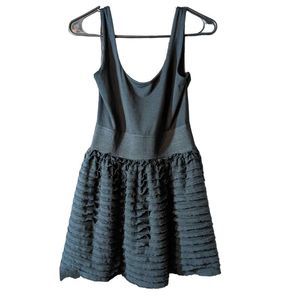 Miley Cyrus & Max Azria Party Dress Black Sleeveless Ruffles Women's Size M T7